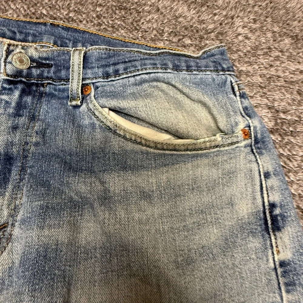 Levis‎ Mens 505 Jeans W34 L32 Light Wash Blue Distressed Regular Fit